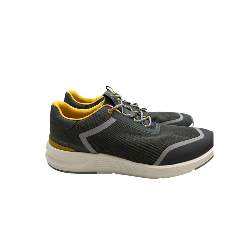 Peter Millar Hyperlight‎ Apollo Shoes -Gray/Yellow Men's Golf Sports, Size 10.5
